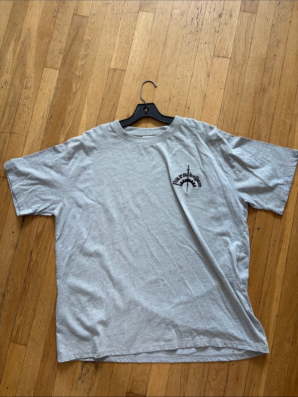 Parajumpers Light Gray Crewneck Tee with Small Logo